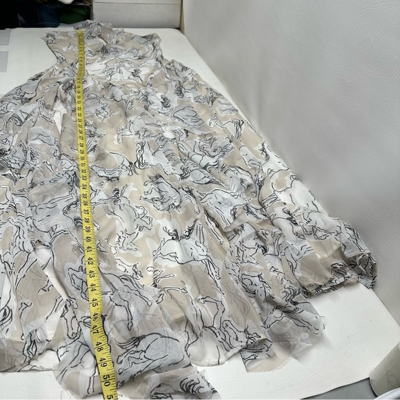 Nasty Gal ruffle kayhole stallion print Halter Maxi Dress Sz 6 nwt - Picture 5 of 12